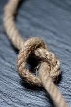 Knots in jute rope