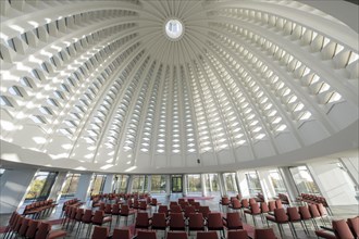 Interior view with dome of the Bahai Temple