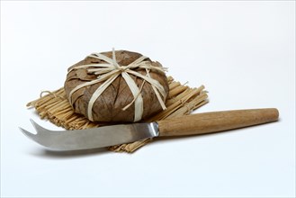 Banon goat cheese wrapped in chestnut leaves