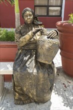 Life-size bronze statue