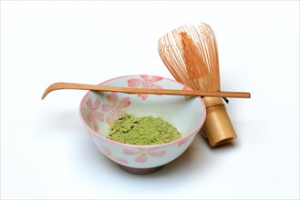 Matcha powder in bowl