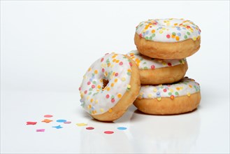 Donuts with sugar confetti