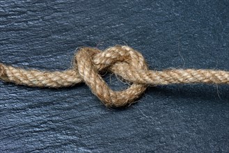Knots in jute rope