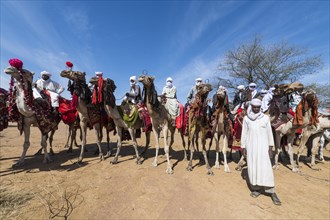 Colourful camel riders at a Tribal festival