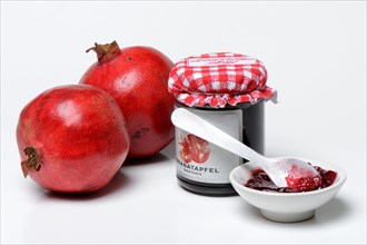 Pomegranate jelly in shell