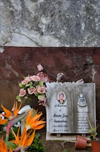 Gravestones in the cemetery of Sao Vicente