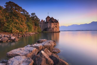 Chillon Castle on Lake Geneva near Montreux