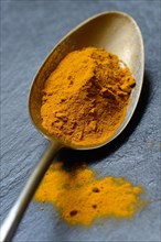 Curcuma powder in spoon
