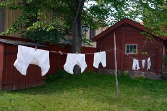 Laundry on a line
