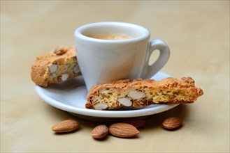 Cantucci and cup of espresso