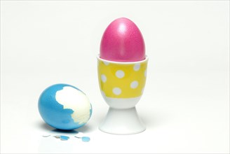 Easter egg in egg cup