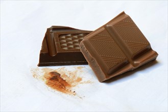 Chocolate stain on fabric