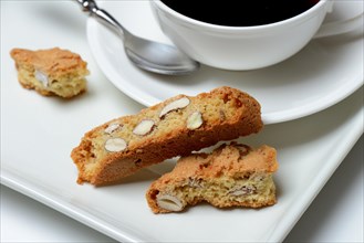 Cantucci and cup of coffee