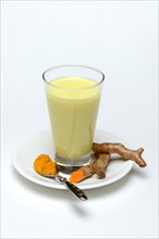 Turmeric-milk in glass