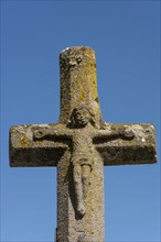 Stone cross of church Saint-Hilaire