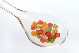 Candied fruit in ladle