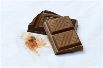 Chocolate stain on fabric
