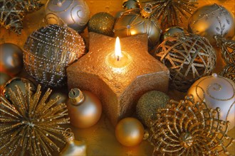 Christmas decoration in gold