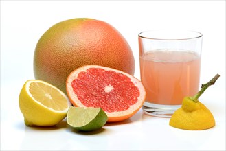 Glass with citrus juice