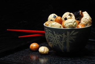 Japanese rice crackers with seaweed