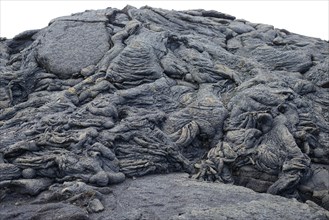 Knitted lava or pahoehoe lava