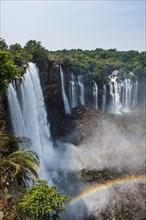 Kalandula Falls with rainbow