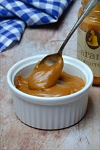 Salted caramel cream in shell