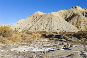 Bare ridges of eroded sandstone in the Tabernas Desert