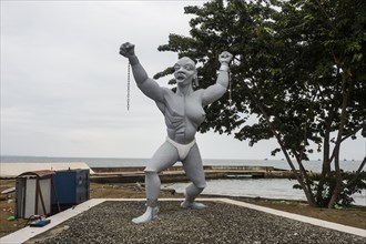 Statue of a slave. Leon Ba beach