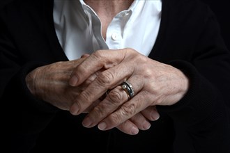 Close-up elderly hands