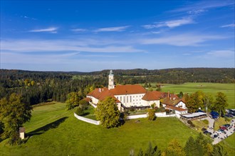 Aerial view of Reutberg Monastery