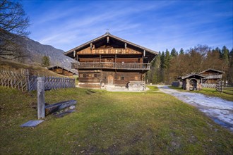 Tyrolean farms in late autumn