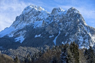 Dent d'Oche peak in winter