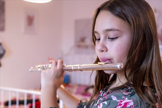 Girl playing flute