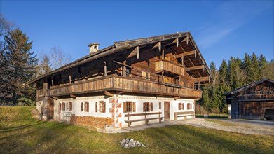 Tyrolean farm in late autumn