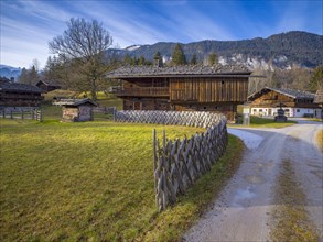 Tyrolean farms in late autumn