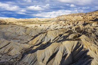 Bare ridges of eroded sandstone in the Tabernas Desert