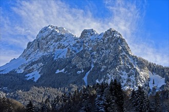 Dent d'Oche peak in winter