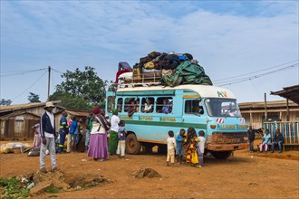 Fully loaded local bus in Libongo