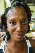 Market women in the Central Market in the city of Sao Tome