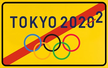 Symbolic image further postponement to 2022 or cancellation of the 2020 Summer Olympics in Tokyo due to coronavirus