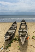 Fishing boats on the beach of Kribi