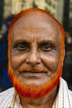 Man with a coloured beard