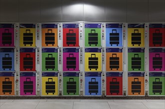 Lockers with colorful pictograms