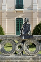 Statue of Prince Nicholas Esterhazy on a railing