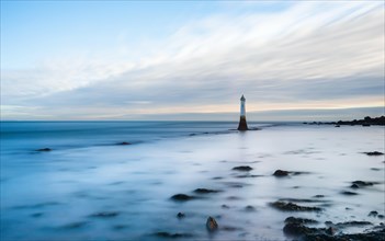 Long time exposure of Lighthouse in High Tide