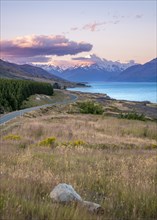 View of Mount Cook at sunset