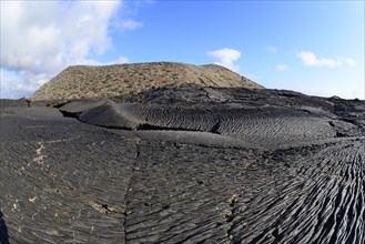 Lunar landscape of bare lava fields