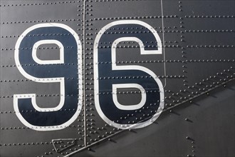 Bundeswehr helicopter detail with number