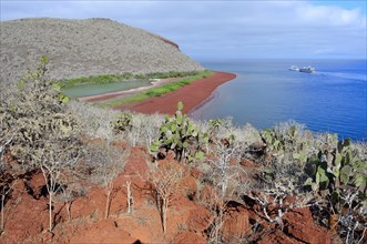 Anchoring yachts at the red beach